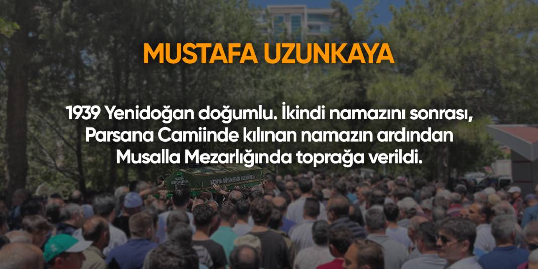Konya'da bugün vefat edenler | 31 Ekim 2025 4